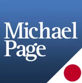 Michael Page logo with Japanese flag design.