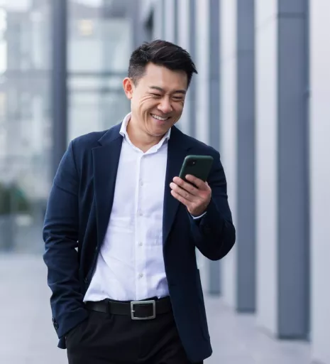 man smiling at the camera